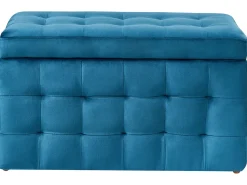 Beliani Rahi Sametti Säilytystila Tummansininen 72 X 42 Cm Michigan Online