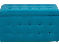 Beliani Rahi Sametti Säilytystila Merensininen 72 X 42 Cm Michigan Sale