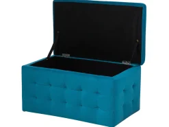 Beliani Rahi Sametti Säilytystila Merensininen 72 X 42 Cm Michigan Sale