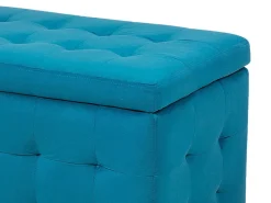 Beliani Rahi Sametti Säilytystila Merensininen 72 X 42 Cm Michigan Sale