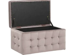 Beliani Rahi Sametti Säilytystila Vaaleanpunainen 72 X 42 Cm Michigan Best