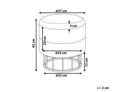 Beliani Rahi Sametti Säilytystila Sinivihrea 37 Cm Elgin Online