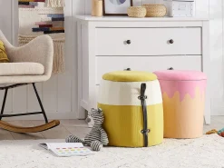 Beliani Rahi Vakosametti Säilytystila Keltainen 36 Cm Ruby Discount