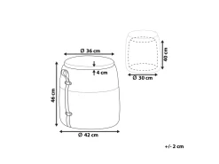 Beliani Rahi Vakosametti Säilytystila Keltainen 36 Cm Ruby Discount