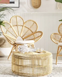 Beliani Riikinkukkotuoli Rottinki Luonnonvari 2 Kpl Florentine Best