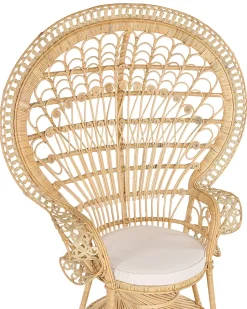 Beliani Riikinkukkotuoli Rottinki Luonnonvari Emmanuelle Hot