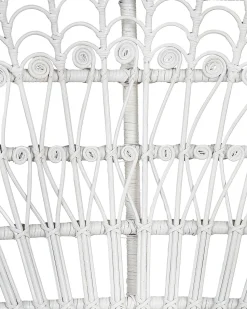 Beliani Riikinkukkotuoli Rottinki Valkoinen Emmanuelle Discount