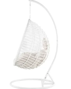 Beliani Riipputuoli Jalustalla Polyrottinki Valkoinen Fano Store