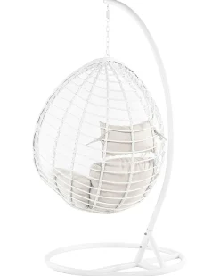 Beliani Riipputuoli Jalustalla Polyrottinki Valkoinen Fano Store