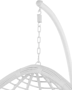 Beliani Riipputuoli Jalustalla Polyrottinki Valkoinen Fano Store