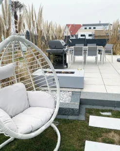 Beliani Riipputuoli Jalustalla Polyrottinki Valkoinen Fano Store