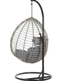 Beliani Riipputuoli Jalustalla Polyrottinki Harmaa Tollo Best