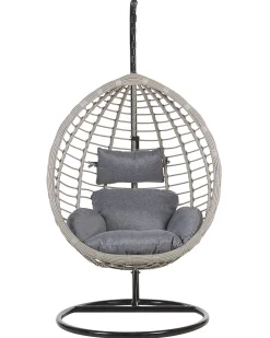 Beliani Riipputuoli Jalustalla Polyrottinki Harmaa Tollo Best