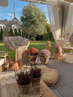 Beliani Riipputuoli Jalustalla Polyrottinki Luonnonvari Arsita Shop