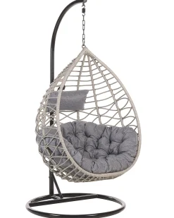 Beliani Riipputuoli Jalustalla Polyrottinki Harmaa Arsita Online