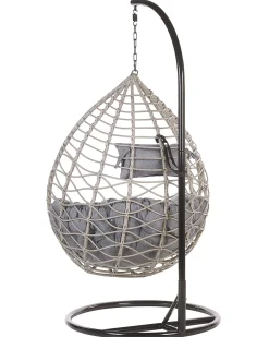 Beliani Riipputuoli Jalustalla Polyrottinki Harmaa Arsita Online