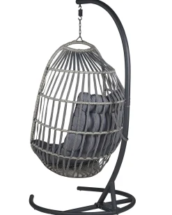 Beliani Riipputuoli Jalustalla Polyrottinki Tummanharmaa Sesia Cheap