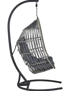 Beliani Riipputuoli Jalustalla Polyrottinki Tummanharmaa Sesia Cheap