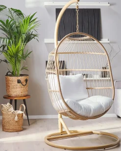 Beliani Riipputuoli Jalustalla Polyrottinki Luonnonvari Alba Discount