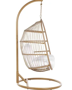 Beliani Riipputuoli Jalustalla Polyrottinki Luonnonvari Alba Discount