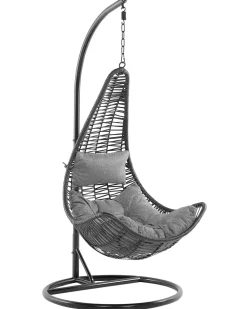 Beliani Riipputuoli Jalustalla Polyrottinki Musta Atri Fashion