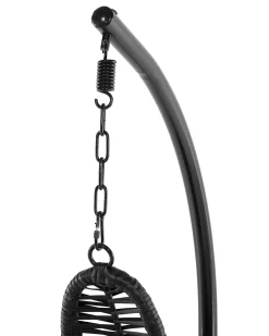 Beliani Riipputuoli Jalustalla Polyrottinki Musta Atri Fashion