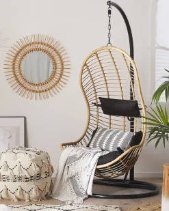 Beliani Riipputuoli Jalustalla Polyrottinki Luonnonvari Pineto Shop