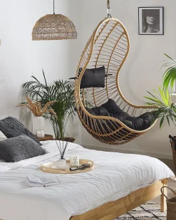 Beliani Riipputuoli Jalustalla Polyrottinki Luonnonvari Pineto Shop