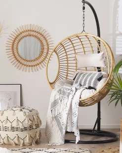 Beliani Riipputuoli Jalustalla Polyrottinki Luonnonvari Aspio Flash Sale