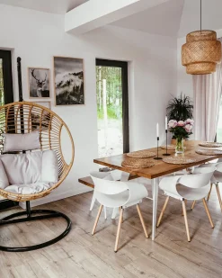 Beliani Riipputuoli Jalustalla Polyrottinki Luonnonvari Aspio Flash Sale