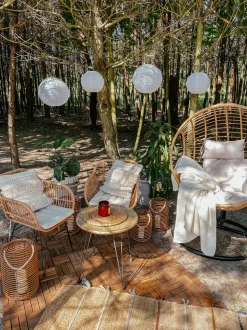 Beliani Riipputuoli Jalustalla Polyrottinki Luonnonvari Aspio Flash Sale