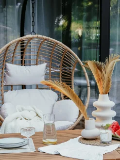 Beliani Riipputuoli Jalustalla Polyrottinki Luonnonvari Aspio Flash Sale