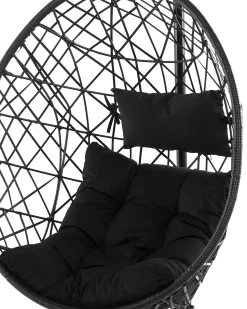 Beliani Riipputuoli Jalustalla Polyrottinki Musta Alatri Cheap