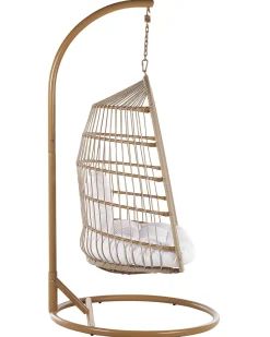 Beliani Riipputuoli Jalustalla Polyrottinki Beige Allera Store