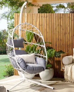 Beliani Riipputuoli Jalustalla Teras Valkoinen Adria Discount