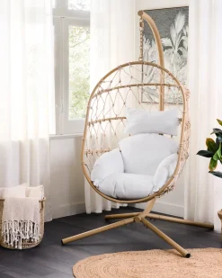 Beliani Riipputuoli Jalustalla Teras Beige Adria Cheap