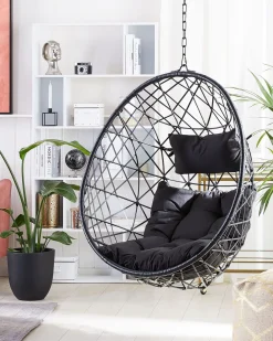 Beliani Riipputuoli Polyrottinki Musta Alatri Best Sale