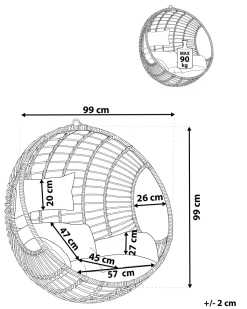 Beliani Riipputuoli Polyrottinki Musta Aspio Discount