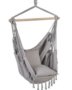 Beliani Riipputuoli Puuvilla Vaaleanharmaa Bonea New