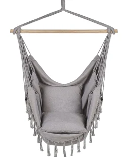 Beliani Riipputuoli Puuvilla Vaaleanharmaa Bonea New