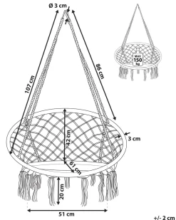 Beliani Riipputuoli Puuvilla Vaaleanharmaa Gabella Cheap
