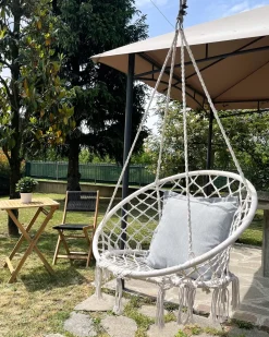 Beliani Riipputuoli Puuvilla Valkoinen Gabella Flash Sale