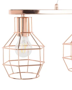 Beliani Riippuvalaisin 3 Polttimoa Metalli Kupari Orne Clearance