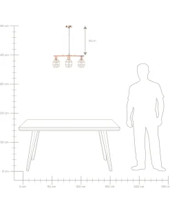 Beliani Riippuvalaisin 3 Polttimoa Metalli Kupari Orne Clearance