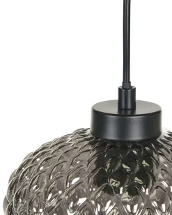 Beliani Riippuvalaisin 3 Polttimoa Lasi Harmaa Sherry Cheap