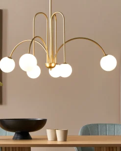 Beliani Riippuvalaisin 6 Polttimoa Rauta Kulta Forbes Hot