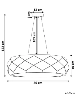 Beliani Riippuvalaisin 3 Polttimoa Metalli Valkoinen Cesano New