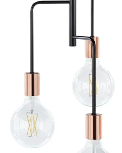 Beliani Riippuvalaisin 3 Polttimoa Metalli Musta Bogna Hot