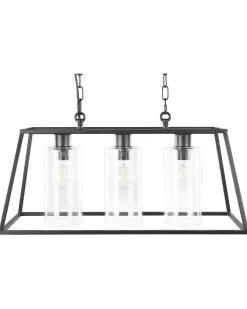 Beliani Riippuvalaisin 3 Polttimoa Rauta Musta Muger Store