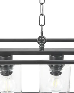 Beliani Riippuvalaisin 3 Polttimoa Rauta Musta Muger Store